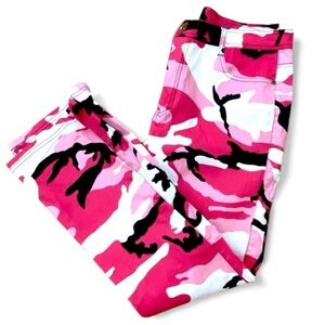 ROTHCO CAMO PINK PANTS SIZE 15/16 HIGH WAIST HIGH RISE